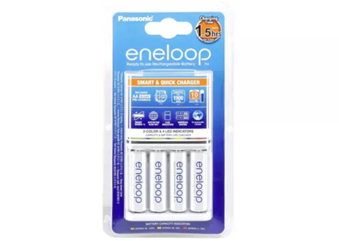 Фото: Panasonic Smart-Quick Charger+ Eneloop 4AA 1900 mAh NI-MH (K-KJ55MCC40E)