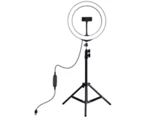 Фото: Puluz Кільцева USB LED лампа PKT3035 10" + штатив 1.1 м