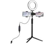 Фото: Puluz Кільцева USB LED лампа PKT3038 6.2" + штатив, подовжувачч