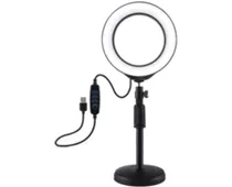 Фото: Puluz Кільцева USB LED лампа PU392 6.2"+ настільне кріплення 18-28 см