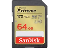 Фото: SanDisk SDXC 64GB C10 UHS-I U3 R170/W80MB/s Extreme V30 (SDSDXV2-064G-GNCIN)