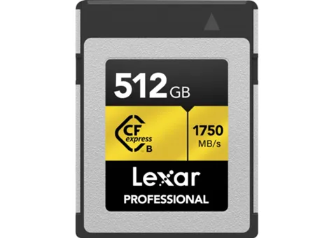 Фото: Lexar CFexpress Type B Card 512GB Professional GOLD Series LCXEXPR512G-RNENG